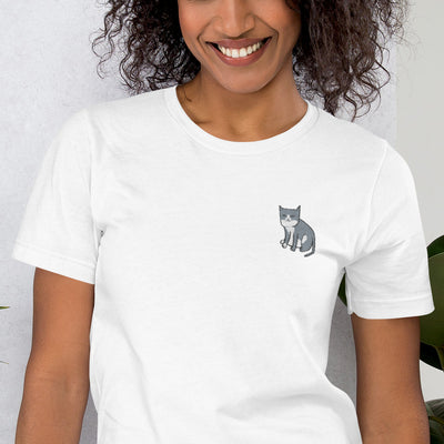 Brodeerattu Catmere The Cat Naisten T-Paita