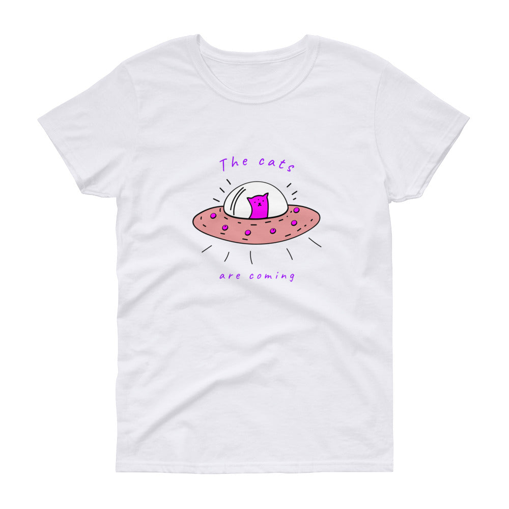 Avaruuskissat Naisten T-Paita