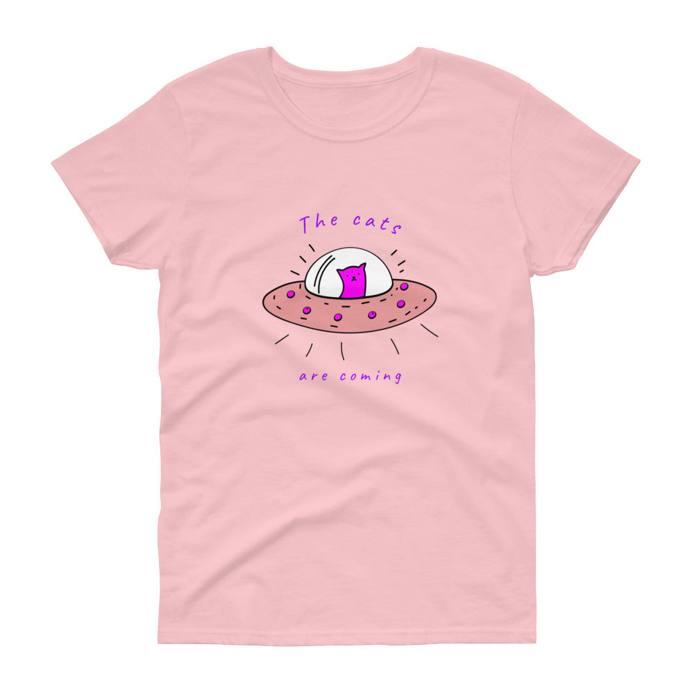 Avaruuskissat Naisten T-Paita